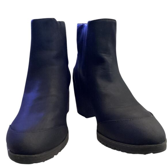 Dr. Scholls Women's Black Ankle Booties Size 7 Block Heel Slip On - Picture 1 of 10